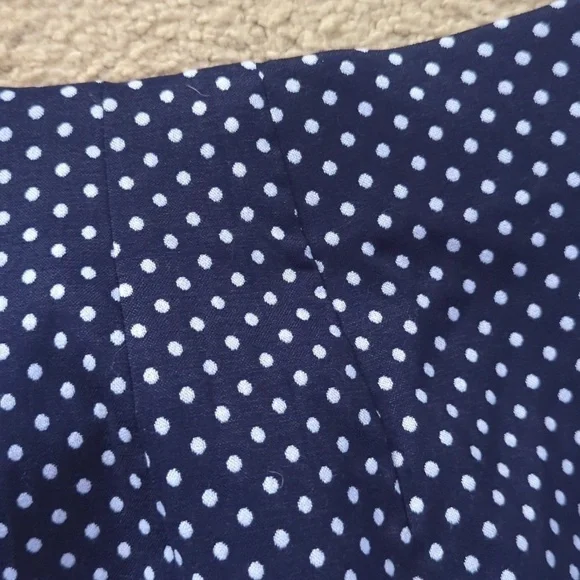 Talbots Navy & White Polka Dot Pull On Pencil Skirt Business Professional Sz 26 - Picture 4 of 4